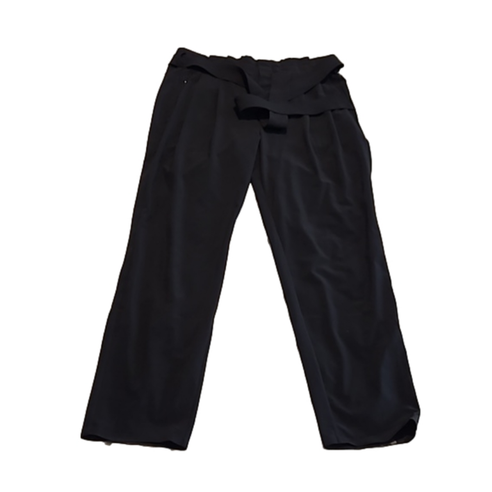 Athleta Women's Skyline Pants Size 10 Black Travel Comfy Paper Bag Style